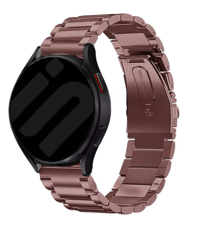 Strap-it Samsung Galaxy Watch 7 - 44mm stalen band (brons-bruin)