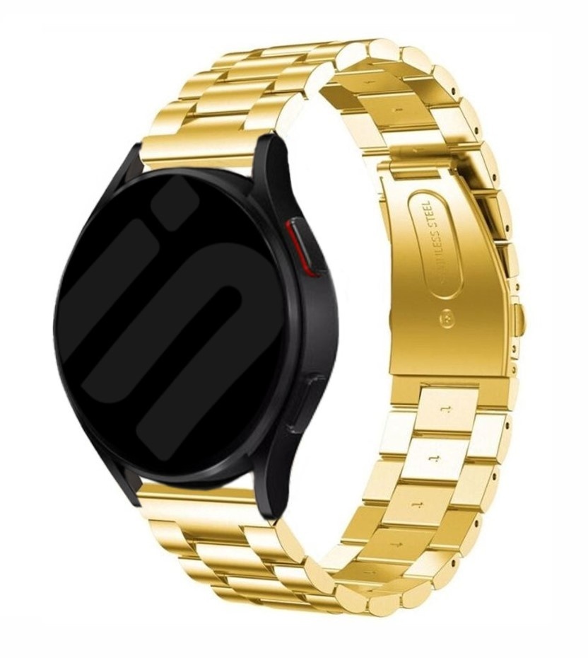 Strap-it Samsung Galaxy Watch 7 - 44mm stalen band (goud)