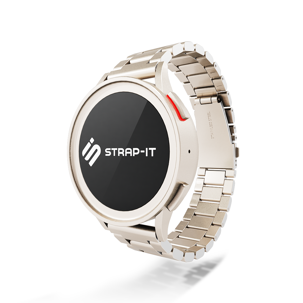 Strap-it Samsung Galaxy Watch 7 - 44mm stalen band (sterrenlicht)
