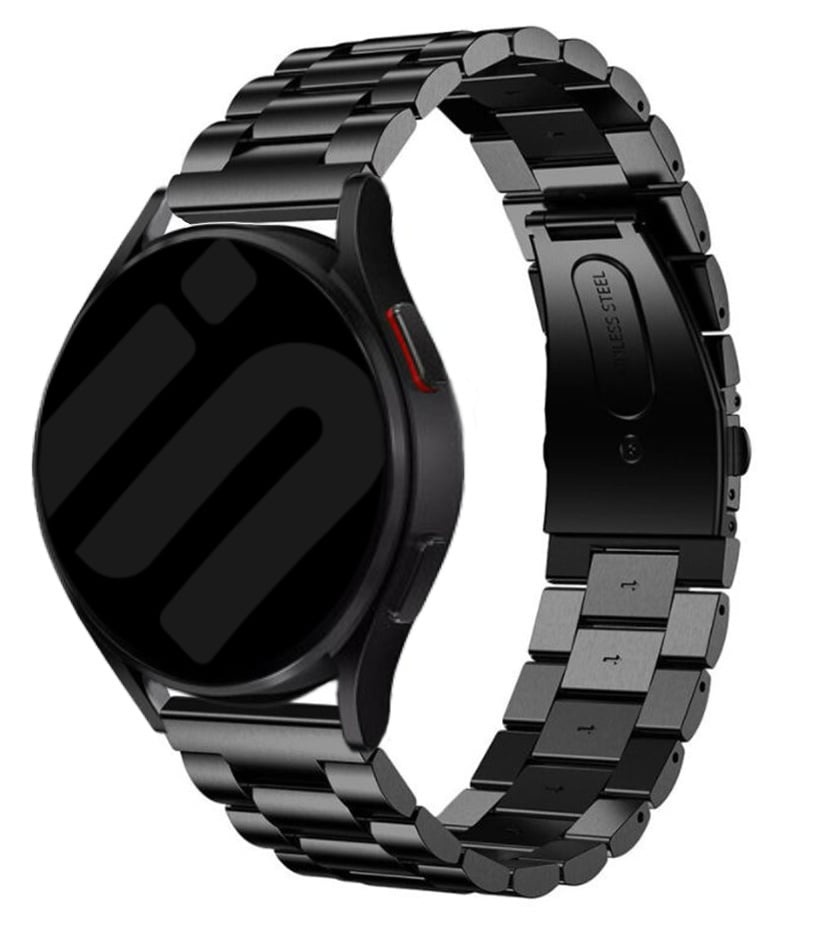 Strap-it Samsung Galaxy Watch 7 - 44mm stalen band (zwart)