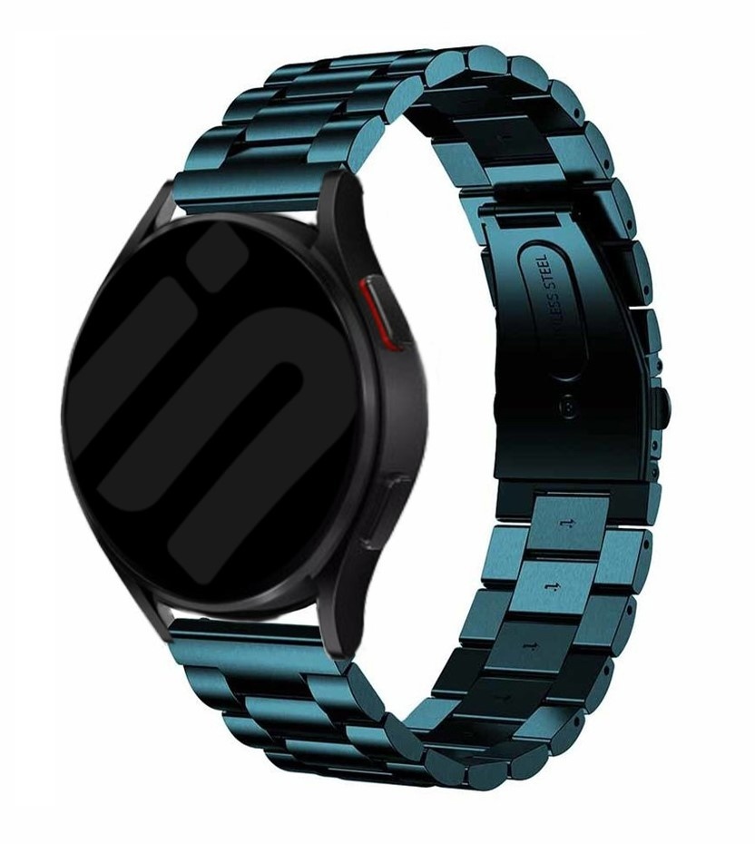 Strap-it Samsung Galaxy Watch 7 - 40mm stalen band (donkergroen)