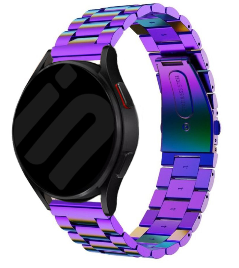 Strap-it Samsung Galaxy Watch 7 - 40mm stalen band (regenboog)