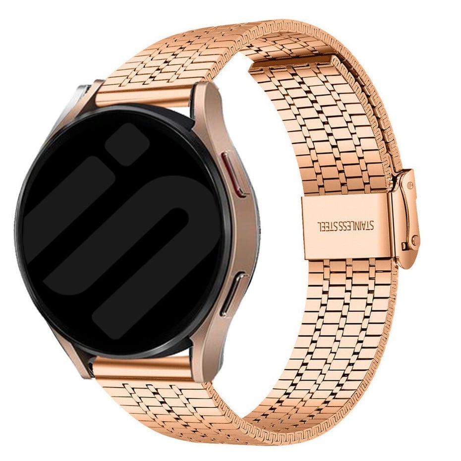 Strap-it Samsung Galaxy Watch 7 - 44mm roestvrij stalen band (rosé goud)