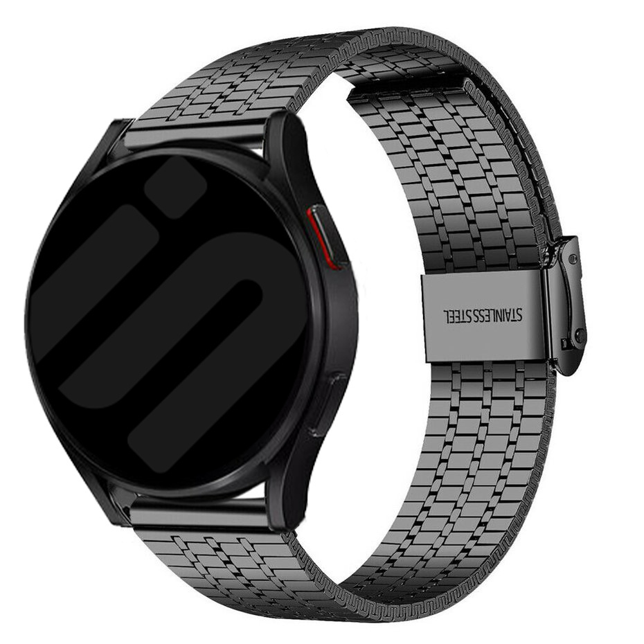 Strap-it Samsung Galaxy Watch 7 - 44mm roestvrij stalen band (zwart)