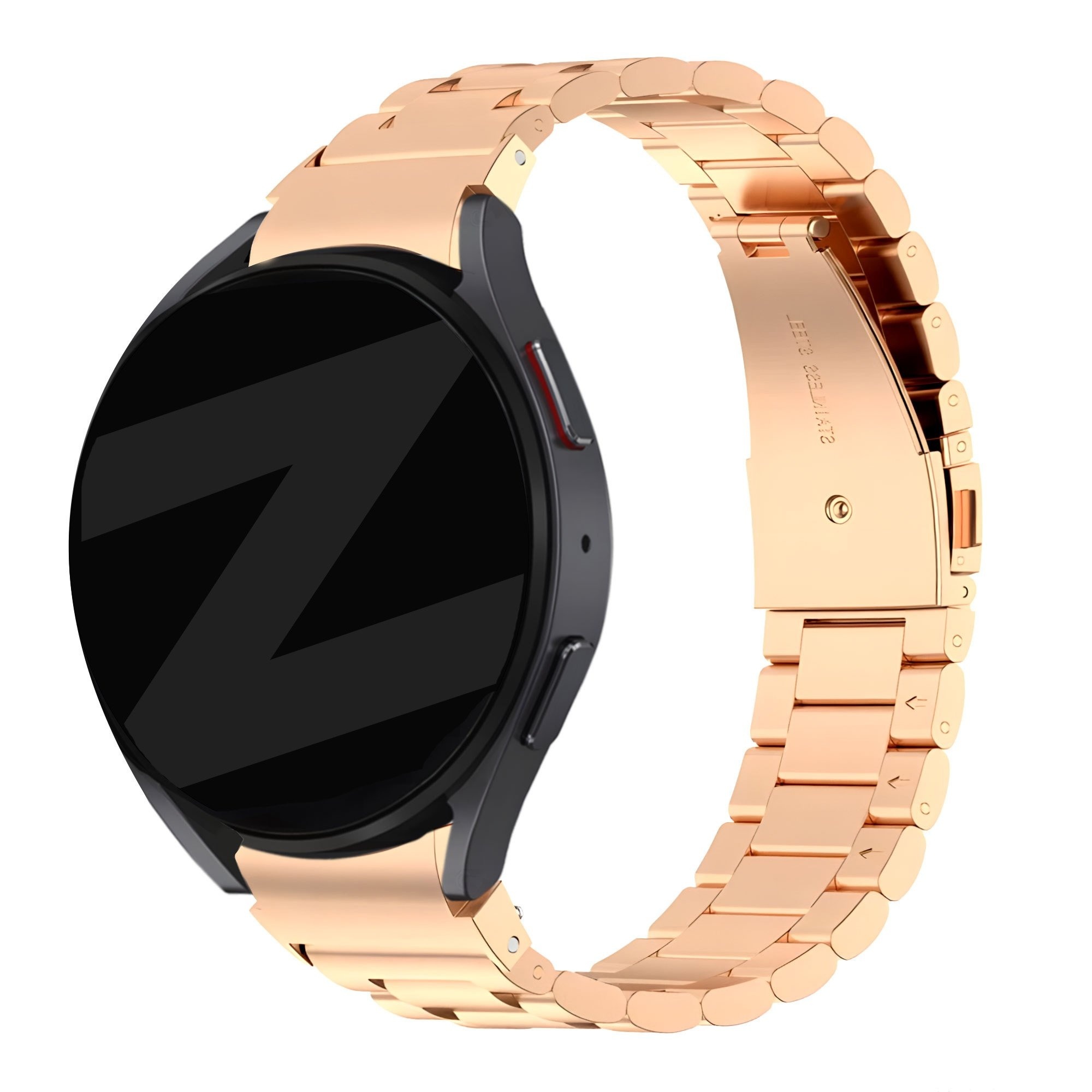 Bandz Samsung Galaxy Watch 7 - 44mm stalen band 'Classic' (roseÌgoud)