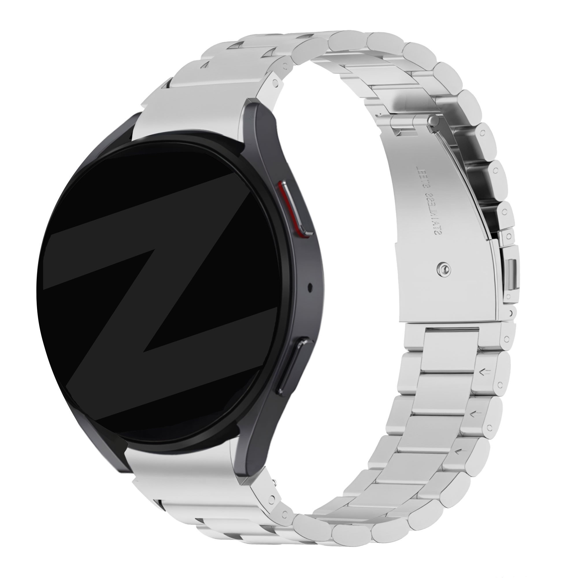 Bandz Samsung Galaxy Watch 7 - 44mm stalen band 'Classic' (zilver)