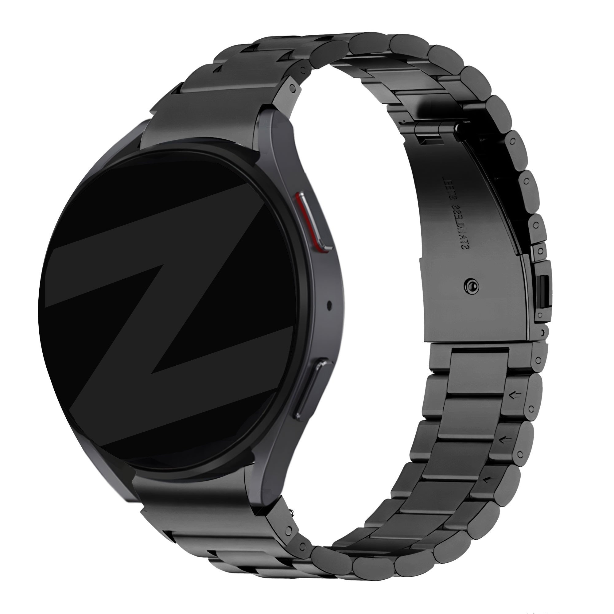 Bandz Samsung Galaxy Watch 7 - 44mm stalen band 'Classic' (zwart)