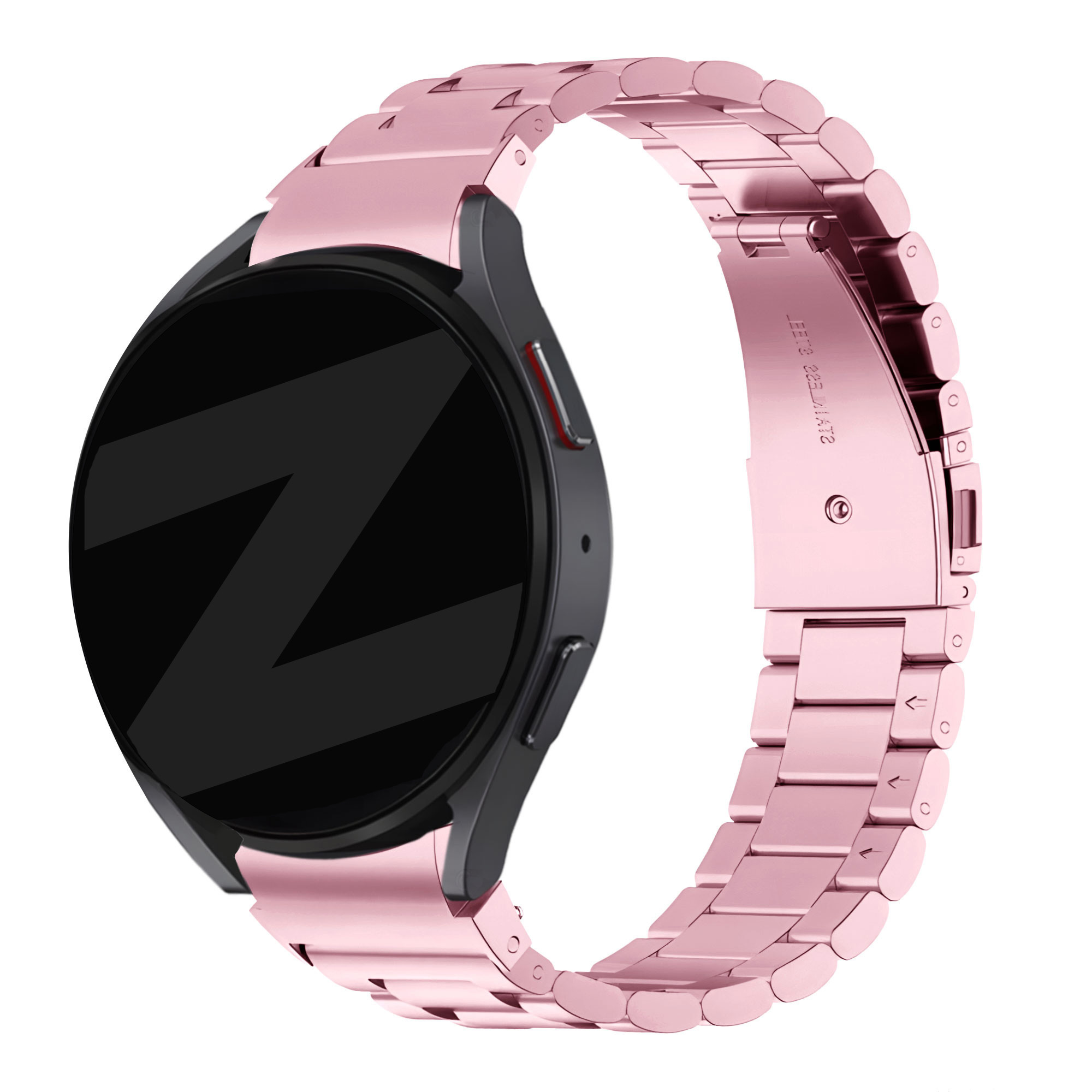Bandz Samsung Galaxy Watch 7 - 40mm stalen band 'Classic' (roze)