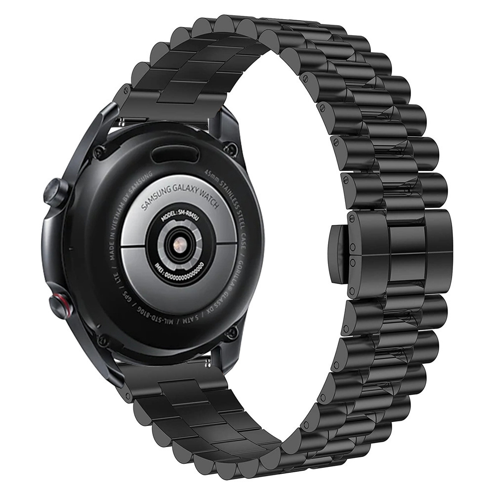Strap-it Samsung Galaxy Watch 7 - 40mm Presidential stalen band (zwart)