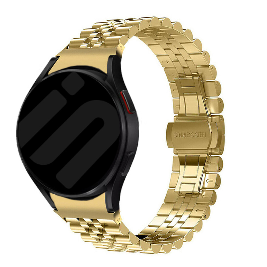 Strap-it Samsung Galaxy Watch 7 - 44mm Jubilee stalen band (goud)