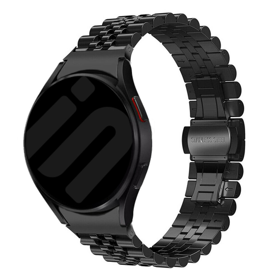 Strap-it Samsung Galaxy Watch 7 - 44mm Jubilee stalen band (zwart)