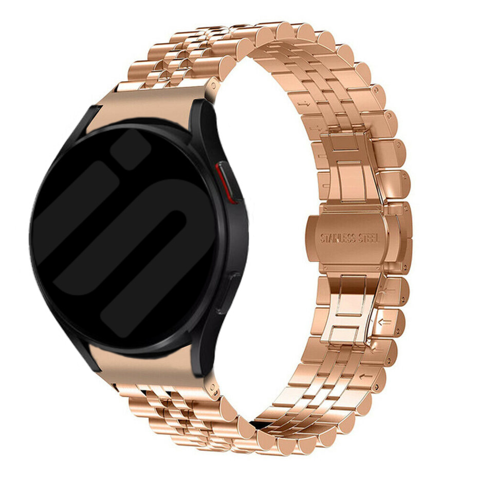 Strap-it Samsung Galaxy Watch 7 - 40mm Jubilee stalen band (rosé goud)