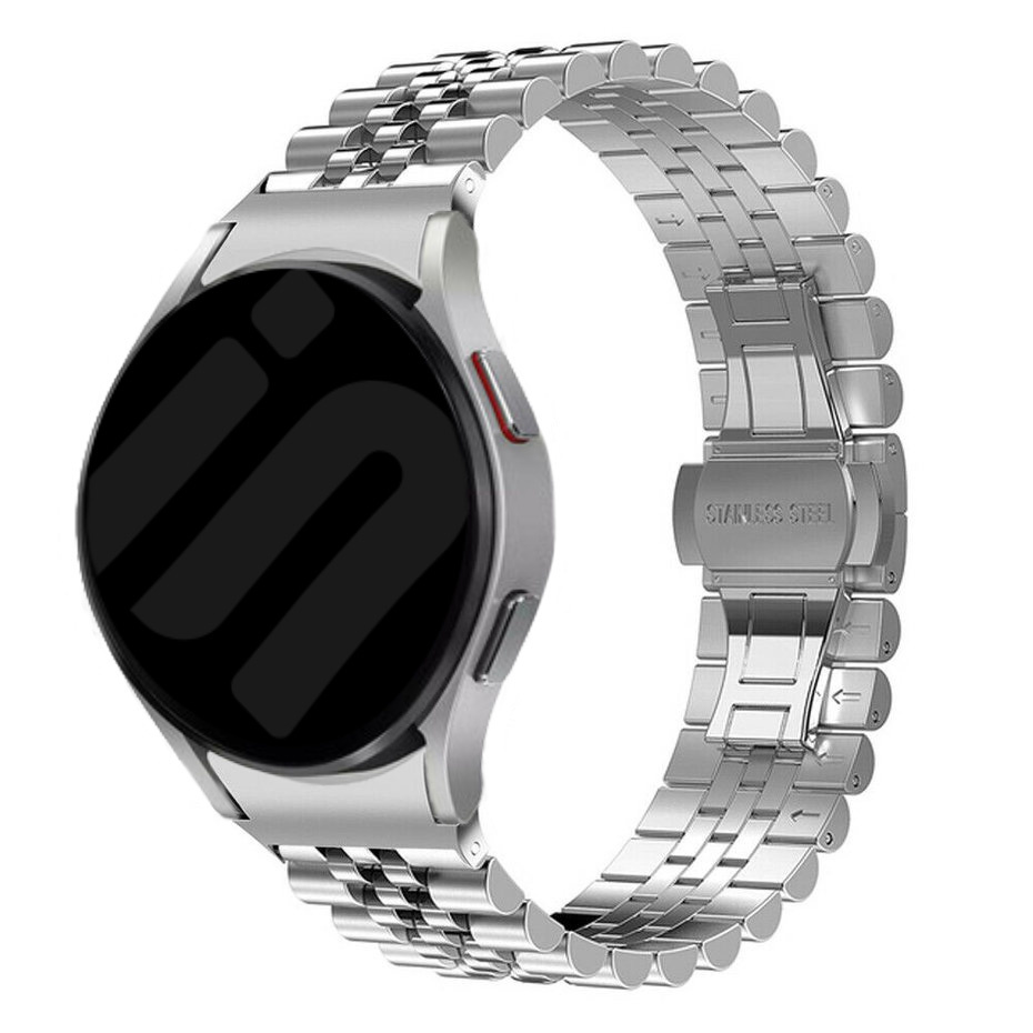 Strap-it Samsung Galaxy Watch 7 - 40mm Jubilee stalen band (zilver)