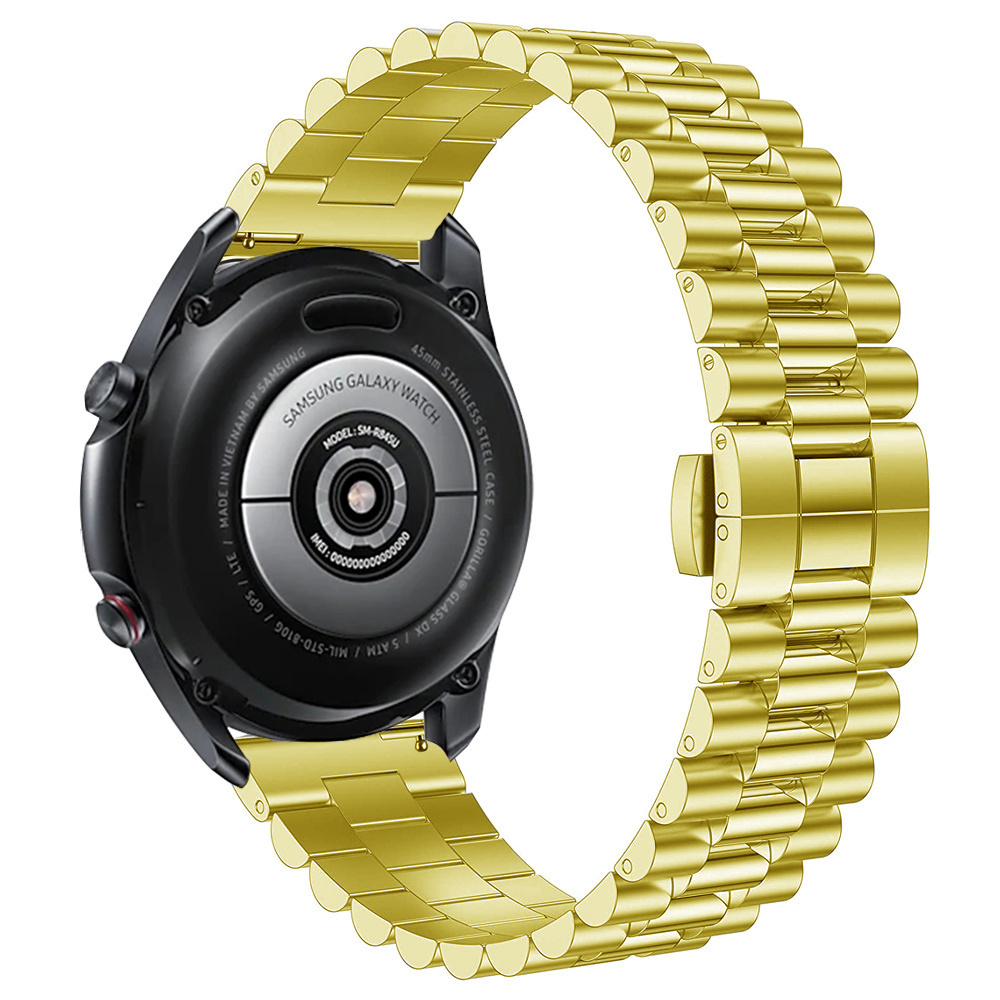 Strap-it Samsung Galaxy Watch 7 - 44mm Presidential stalen band (goud)