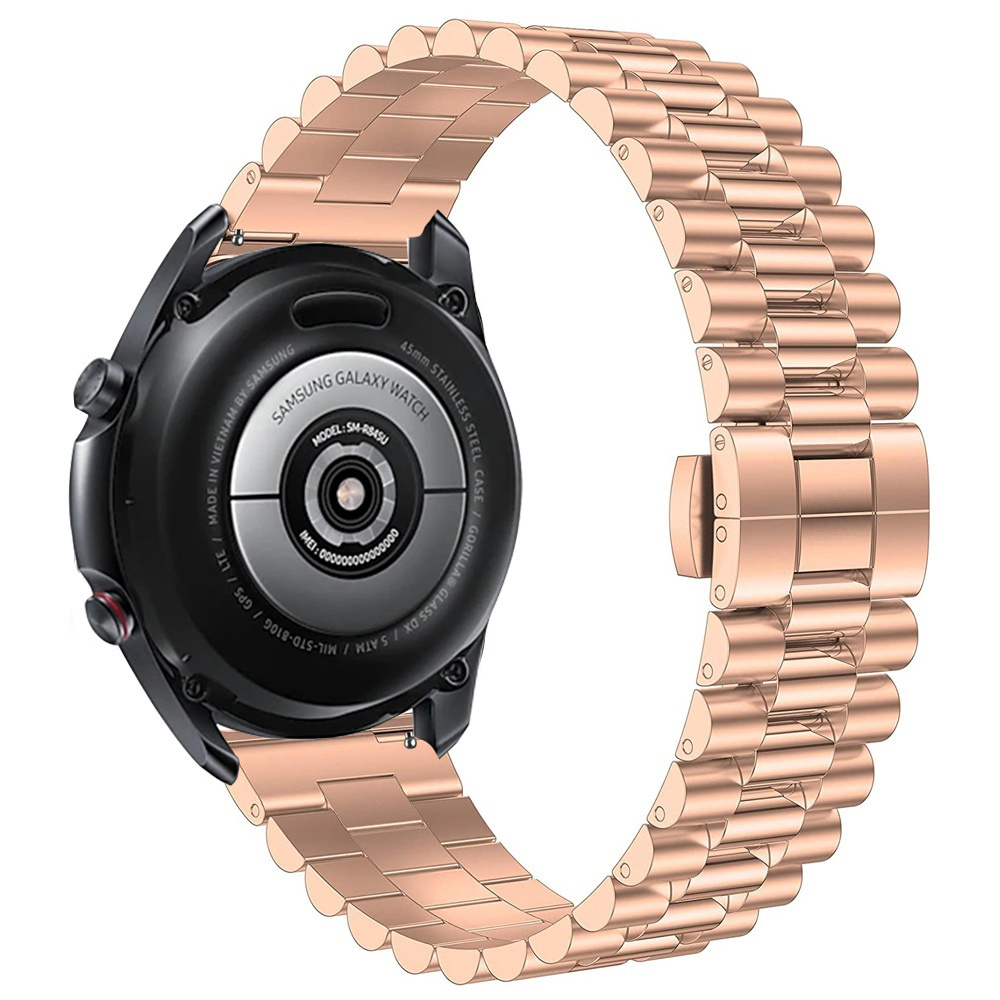 Strap-it Samsung Galaxy Watch 7 - 44mm Presidential stalen band (rosé goud)