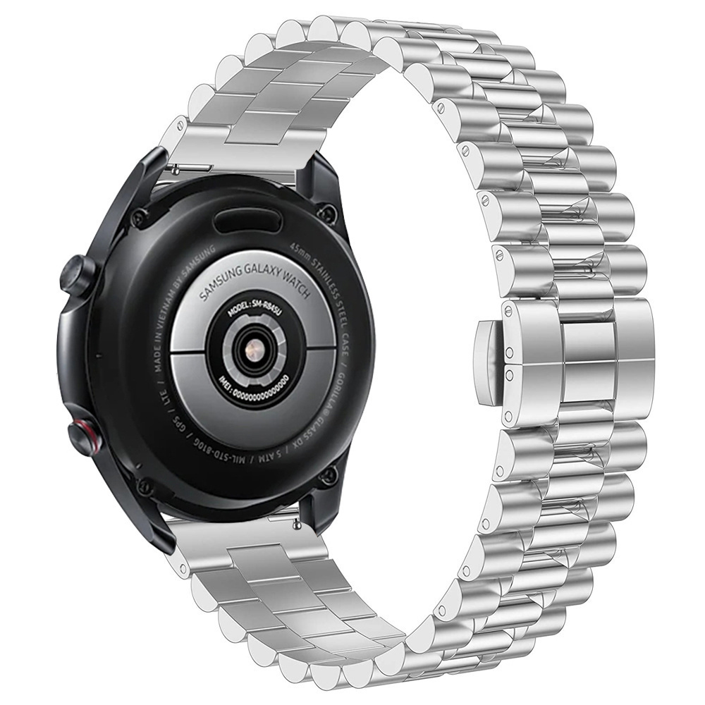 Strap-it Samsung Galaxy Watch 7 - 44mm Presidential stalen band (zilver)