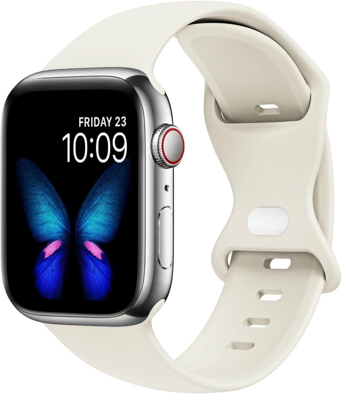 Strap-it Apple Watch siliconen bandje (beige)
