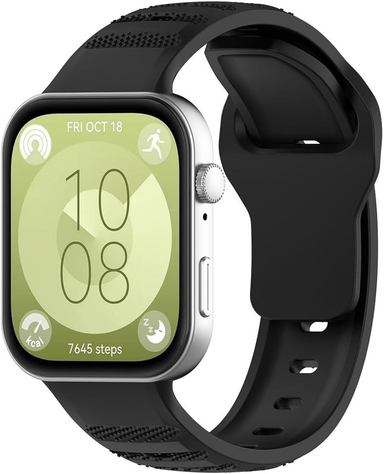 Strap-it Huawei Watch Fit 4 outdoor siliconen bandje (zwart)
