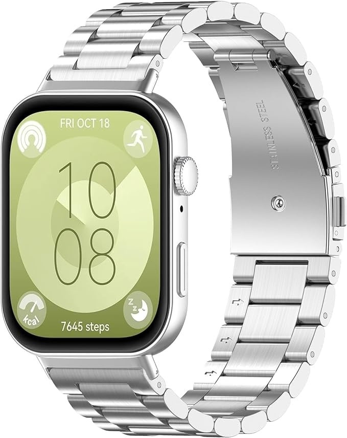 Strap-it Huawei Watch Fit 4 Pro stalen band (zilver)