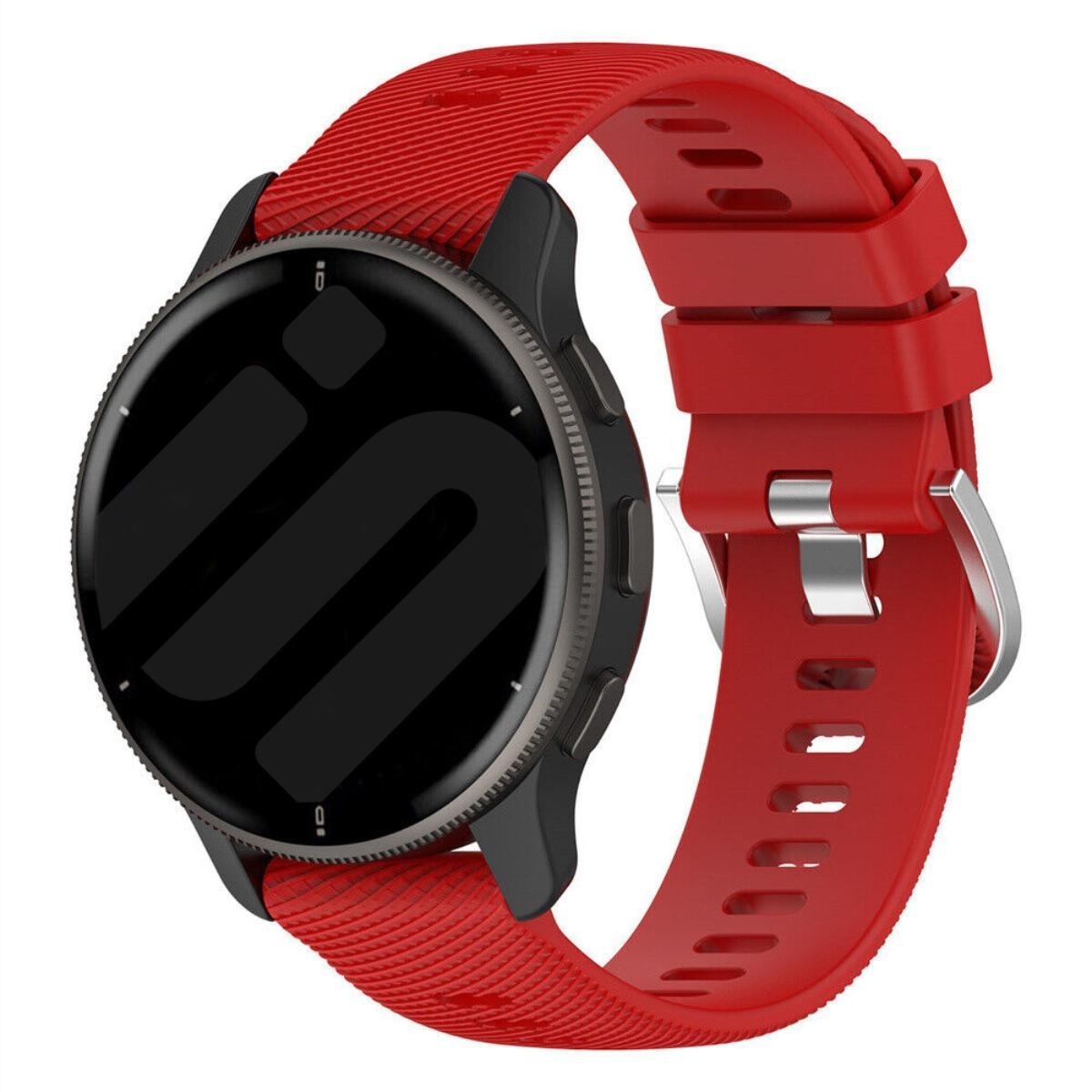 Strap-it Garmin Forerunner 570 - 42mm siliconen bandje (rood)