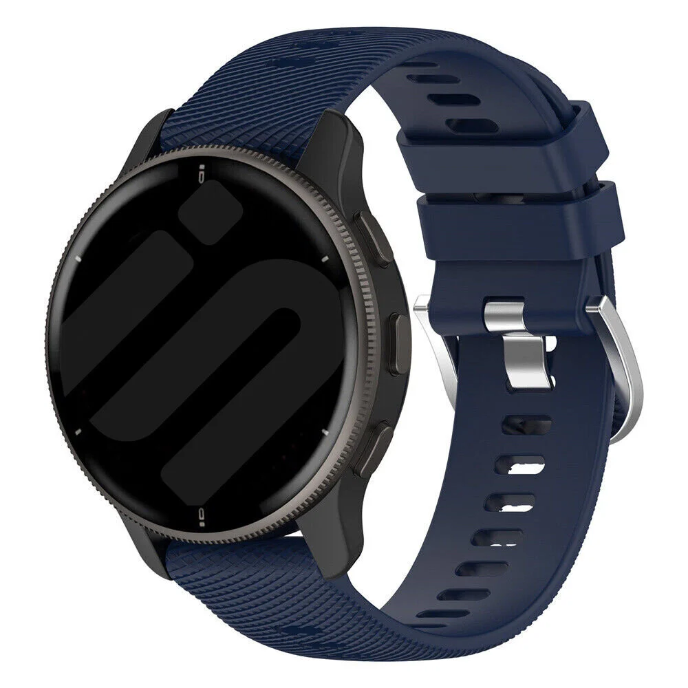 Strap-it Garmin Forerunner 570 - 42mm siliconen bandje (donkerblauw)
