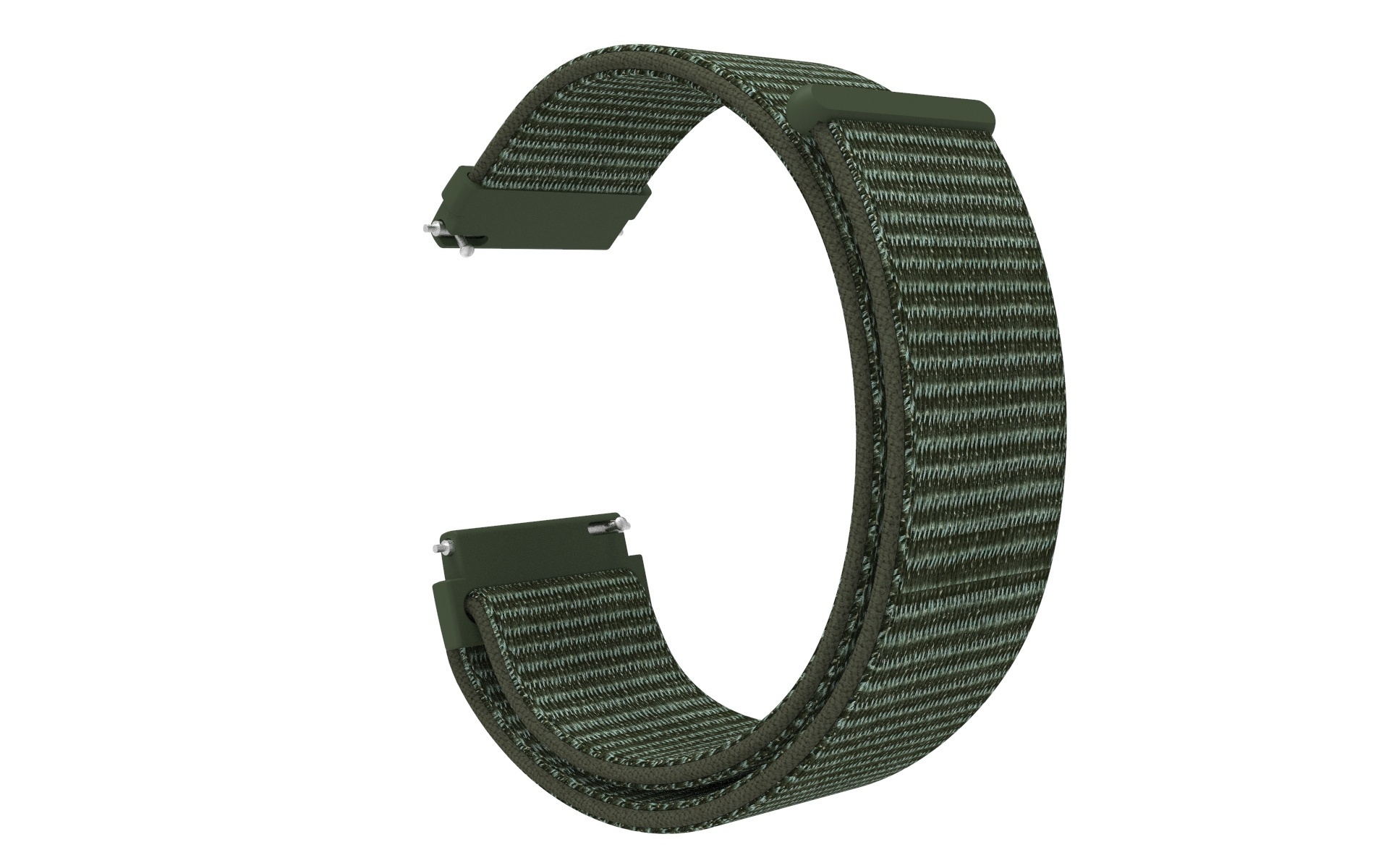 Strap-it Huawei Watch 5 - 42mm nylon band (donkergroen)