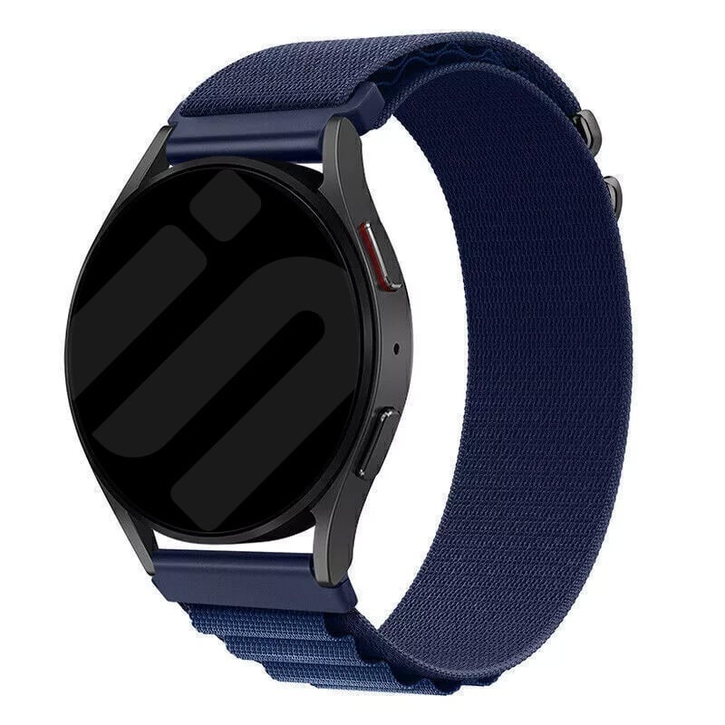 Strap-it Huawei Watch 5 - 46mm Alpine nylon bandje (blauw)