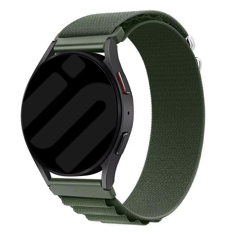 Strap-it Huawei Watch 5 - 46mm Alpine nylon bandje (groen)