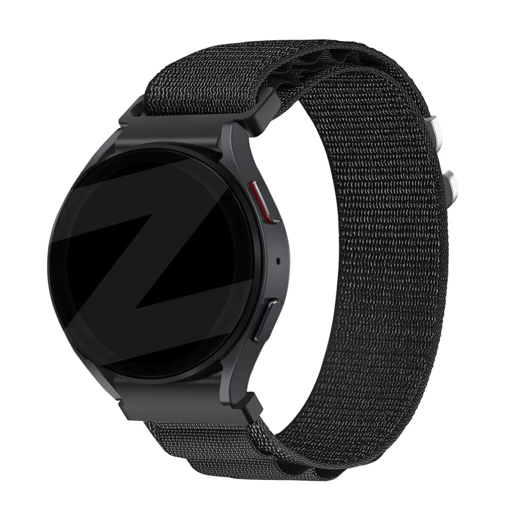Bandz Huawei Watch 5 - 46mm Alpine nylon bandje (zwart)