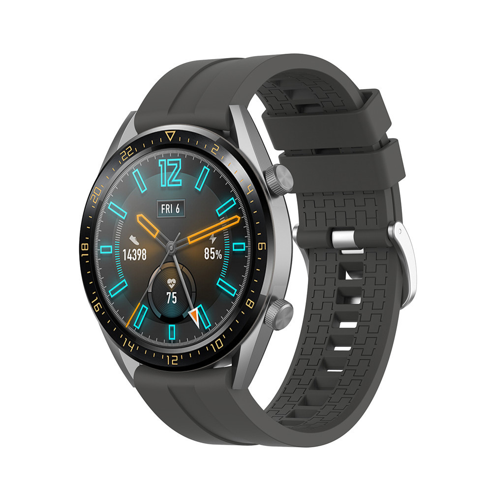 Strap-it Huawei Watch 5 - 46mm extreme silicone band (donkergrijs)