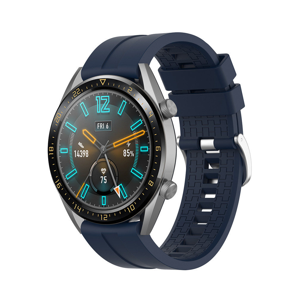 Strap-it Huawei Watch 5 - 46mm extreme silicone band (donkerblauw)