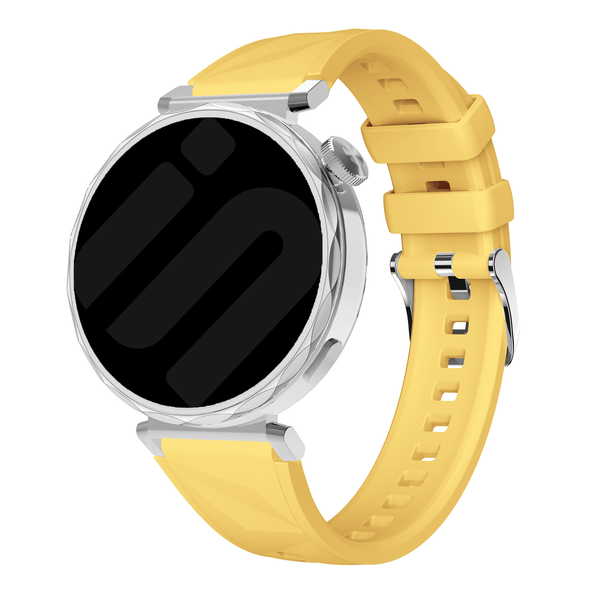 Strap-it Huawei Watch 5 - 42mm premium silicone band (geel)