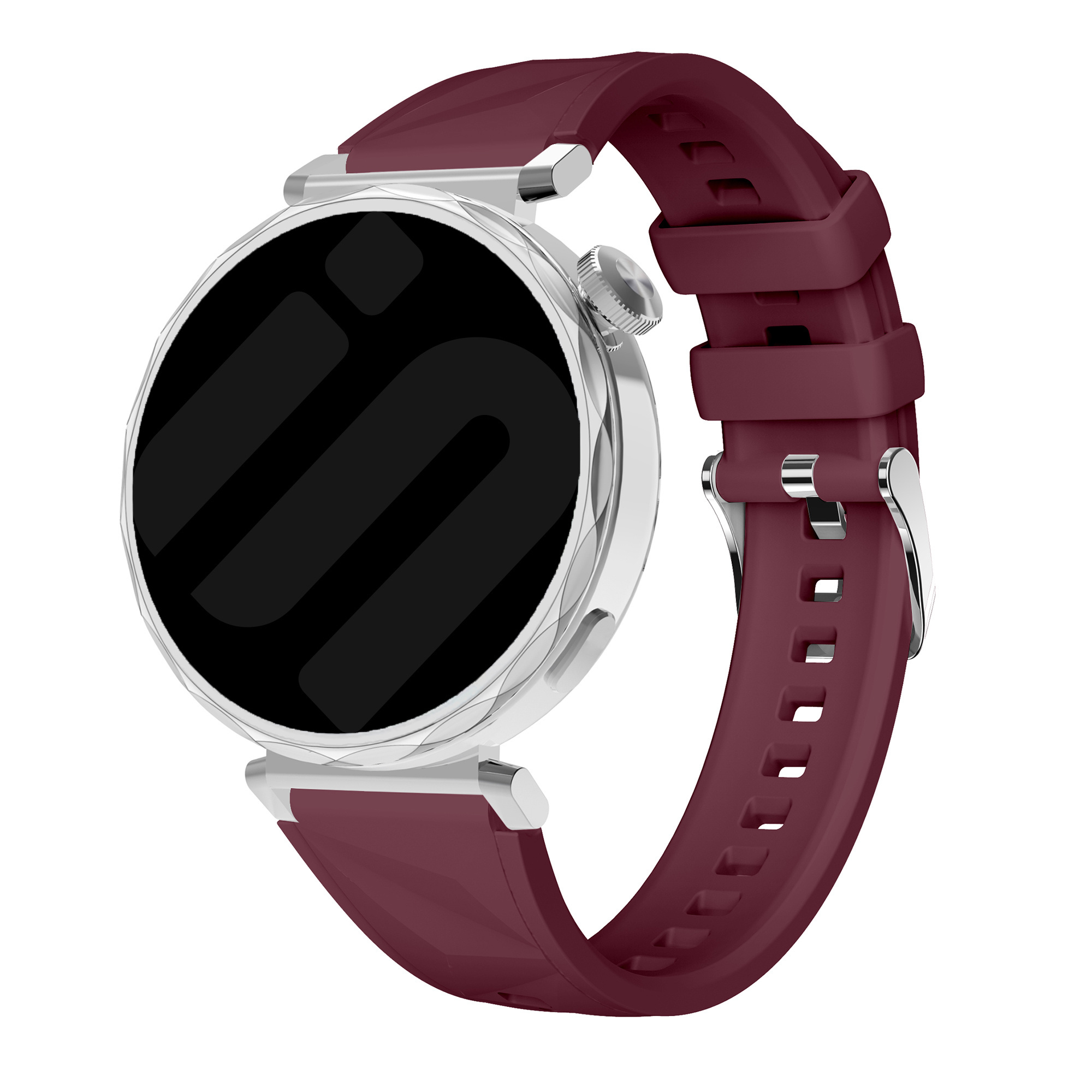 Strap-it Huawei Watch 5 - 42mm premium silicone band (wijnrood)