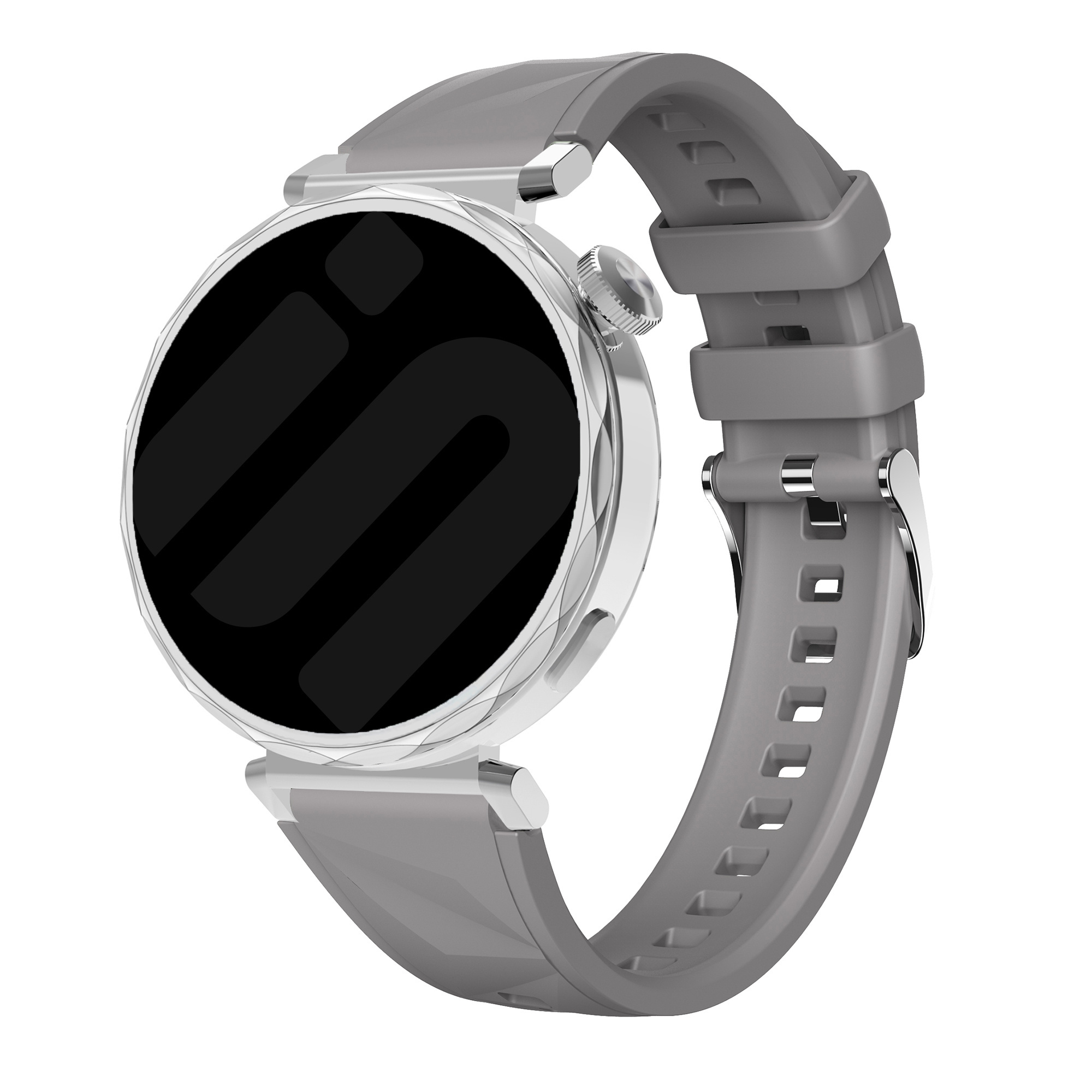 Strap-it Huawei Watch 5 - 42mm premium silicone band (donkergrijs)
