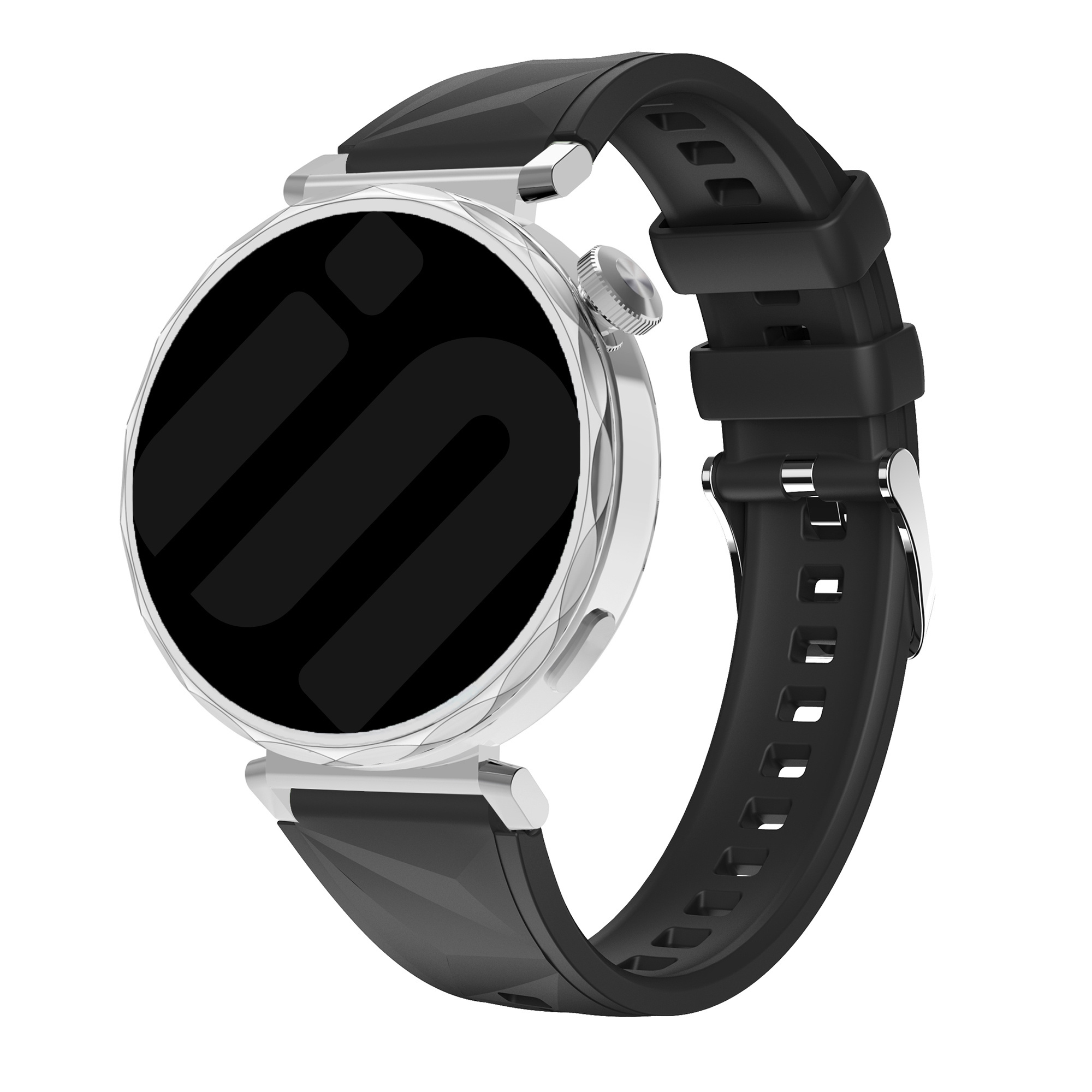 Strap-it Huawei Watch 5 - 42mm premium silicone band (zwart)