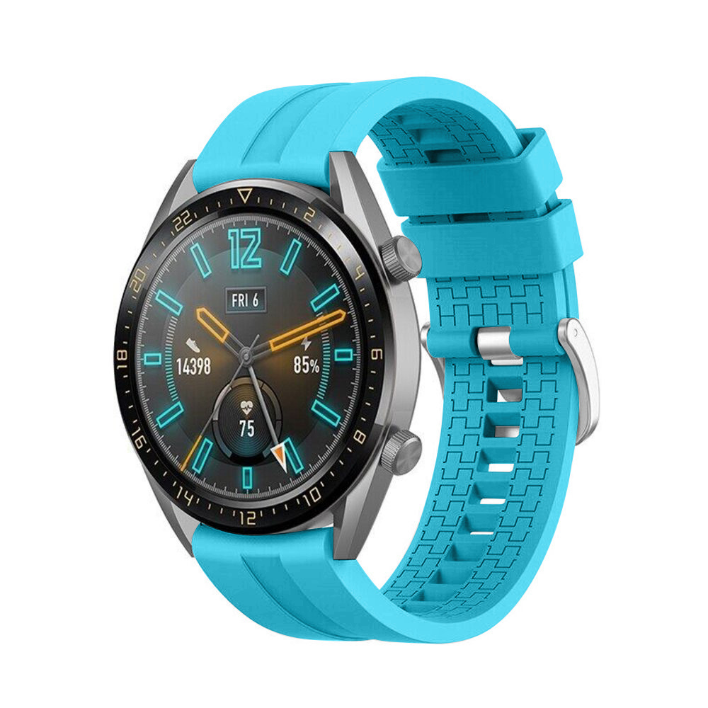 Strap-it Huawei Watch 5 - 46mm extreme silicone band (lichtblauw)