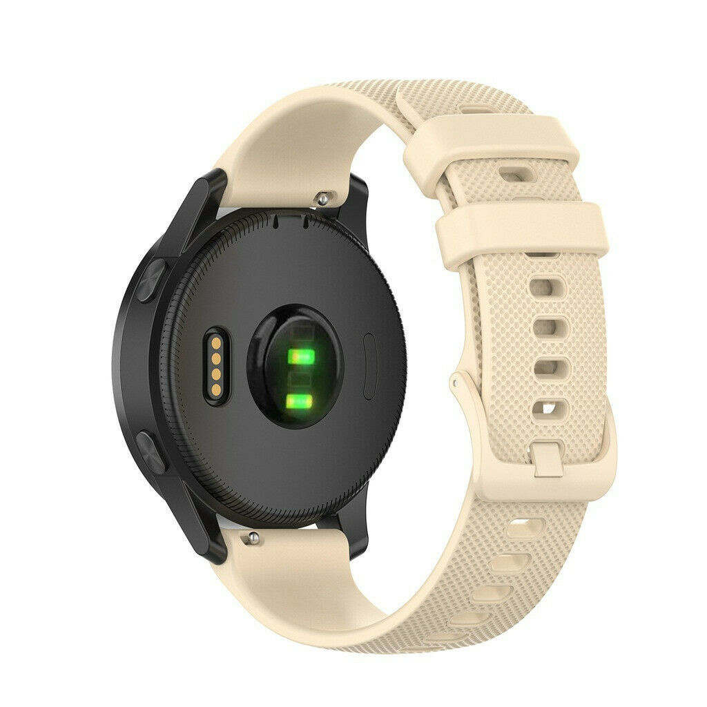 Strap-it Huawei Watch 5 - 42mm siliconen bandje (beige)