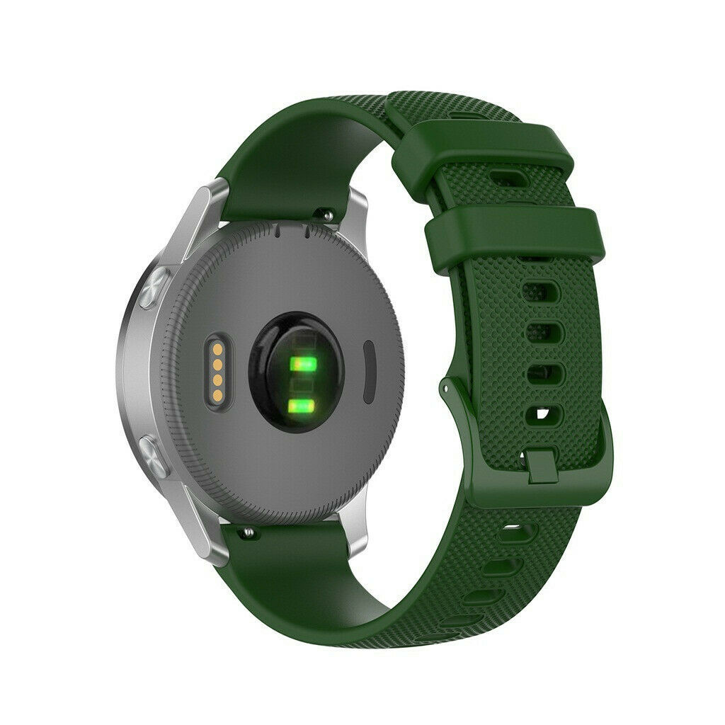 Strap-it Huawei Watch 5 - 42mm siliconen bandje (legergroen)