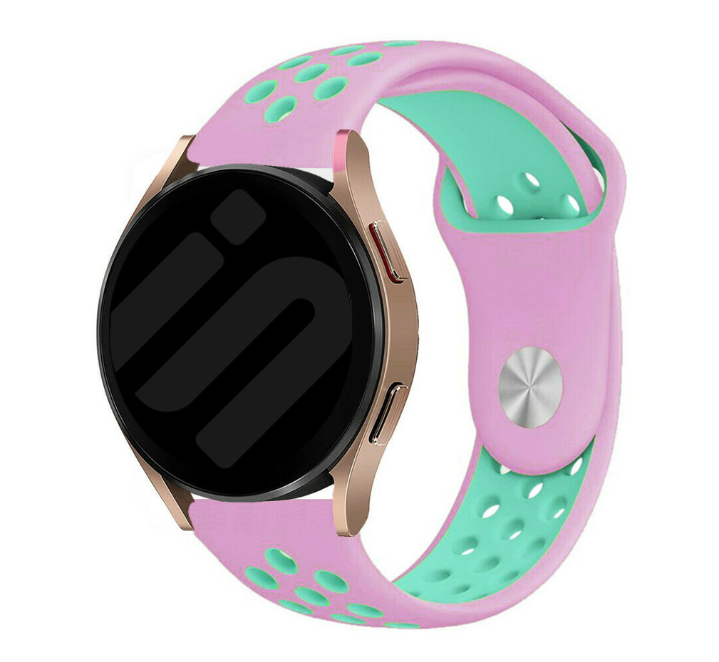 Strap-it Samsung Galaxy Watch 7 - 44mm sport band (roze/aqua)