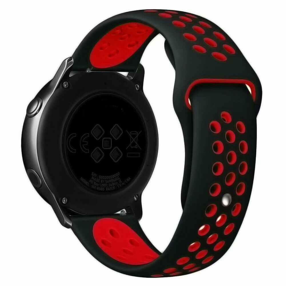 Strap-it Huawei Watch 5 - 42mm sport bandje zwart/rood