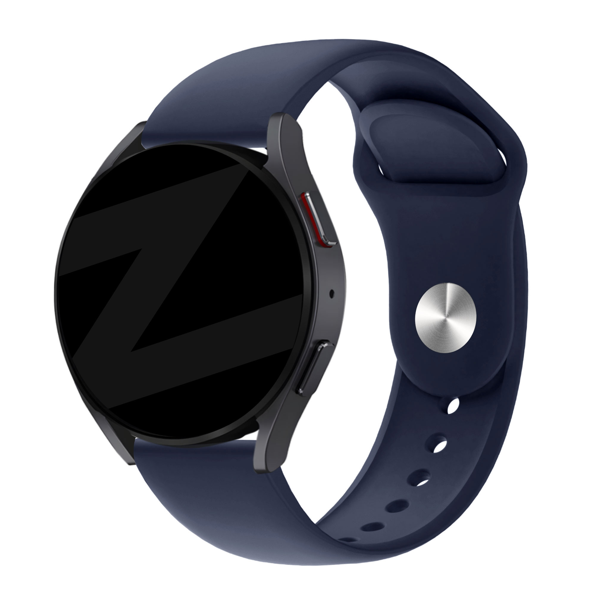 Bandz Huawei Watch 5 - 46mm sport band 'Deluxe' (donkerblauw)