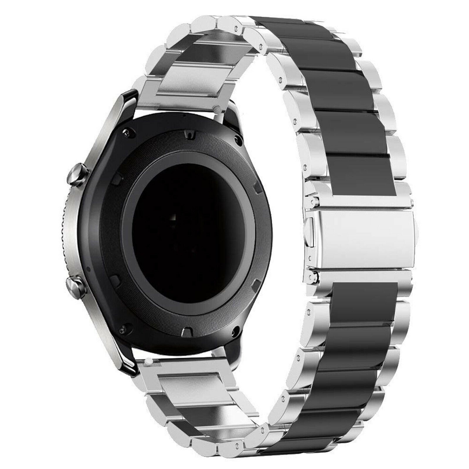Strap-it Huawei Watch 5 - 42mm stalen band zilver/zwart