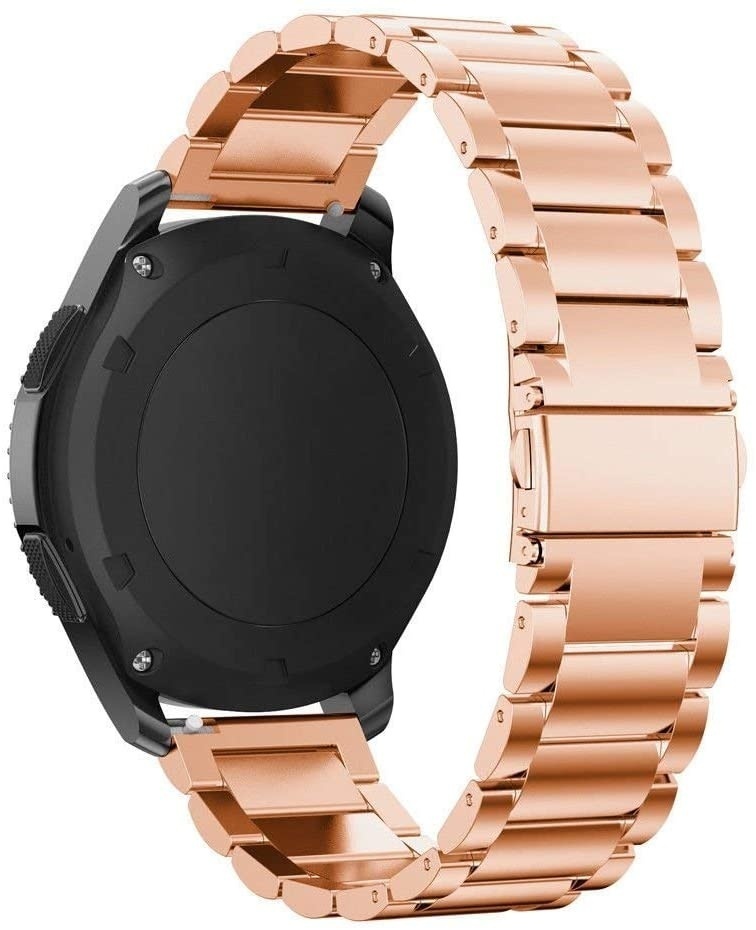 Strap-it Huawei Watch 5 - 42mm stalen band (rosé goud)