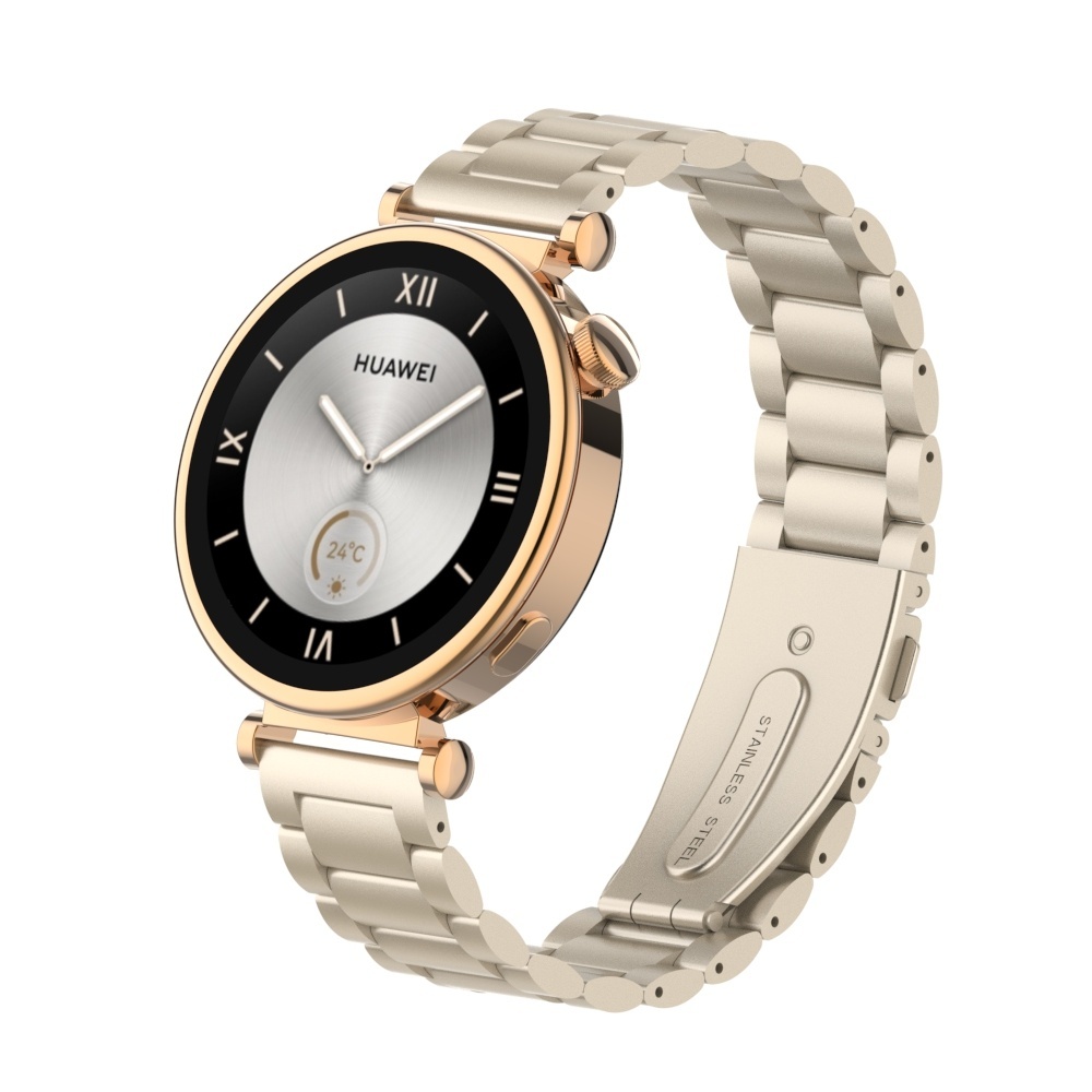 Strap-it Huawei Watch 5 - 42mm stalen band (sterrenlicht)