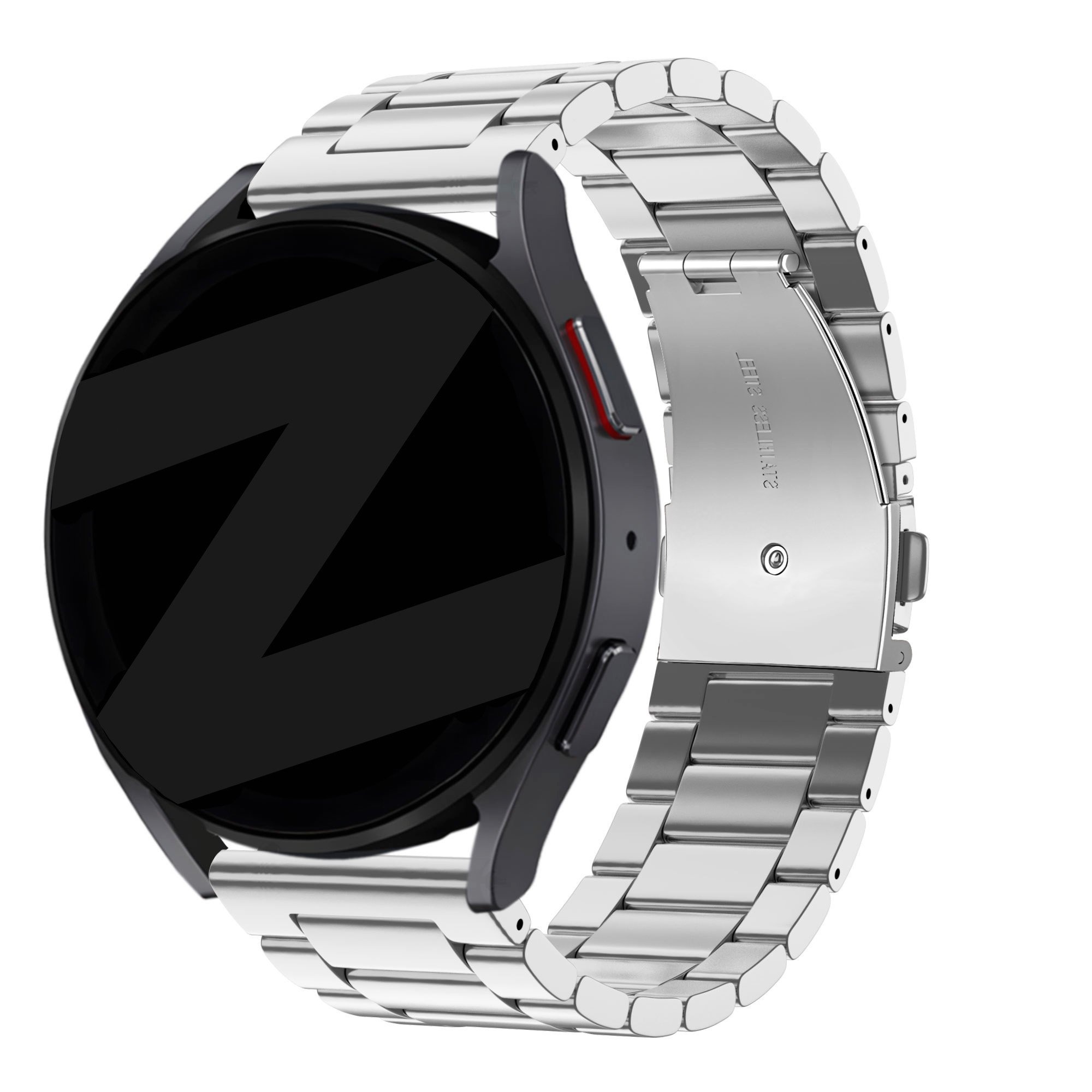 Bandz Huawei Watch 5 - 46mm stalen band 'Classic' (zilver)