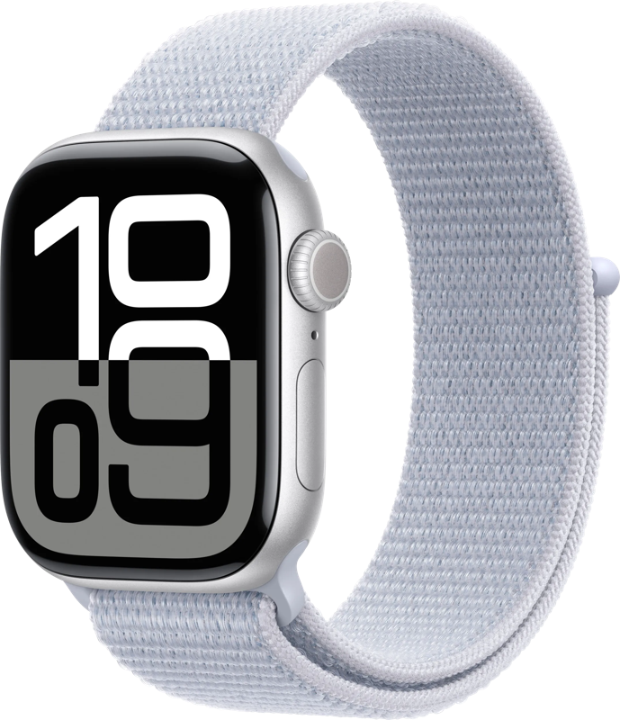Apple Watch Series 10 4G 42mm Zilver Sport Loop