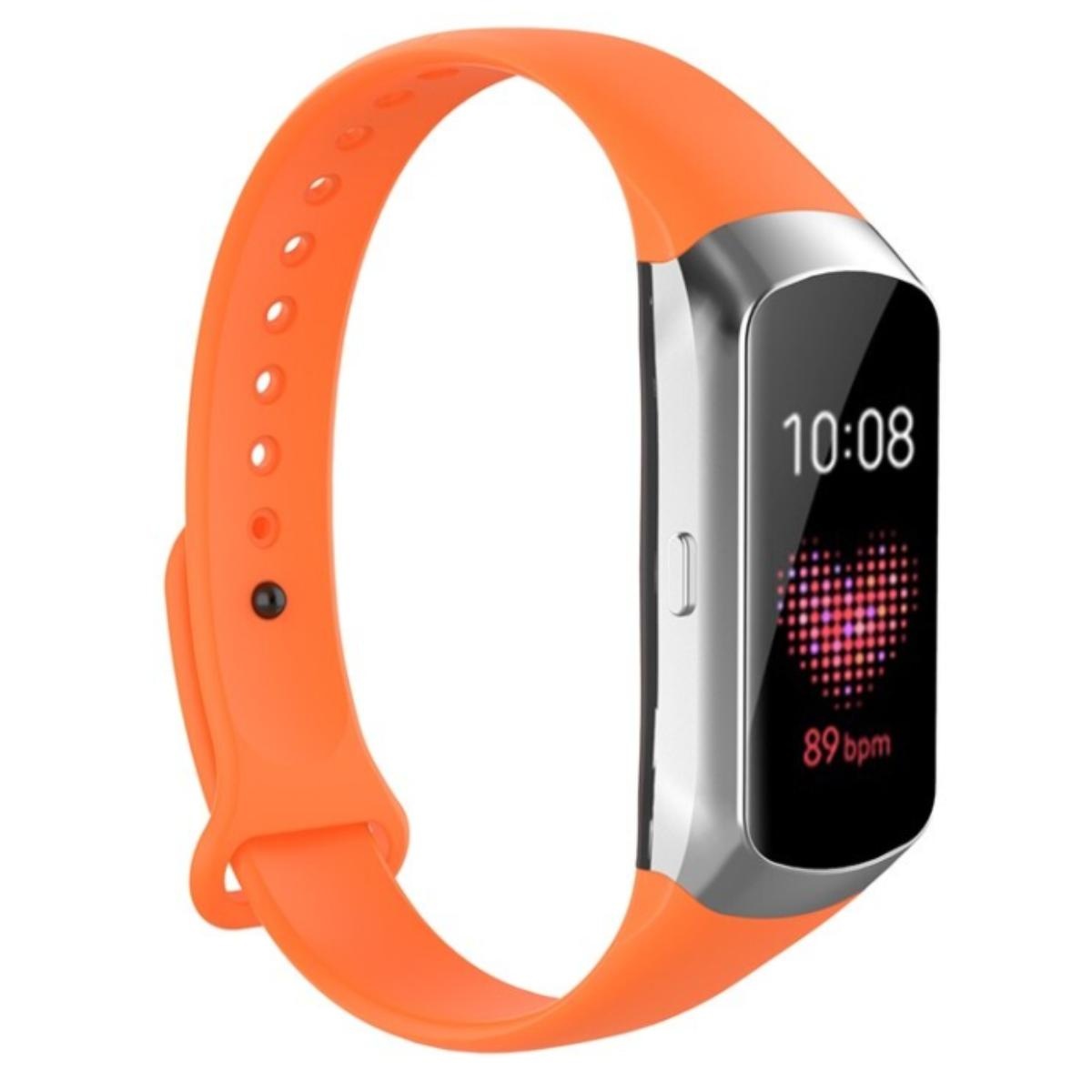 Strap-it Samsung Galaxy Fit siliconen bandje (oranje)