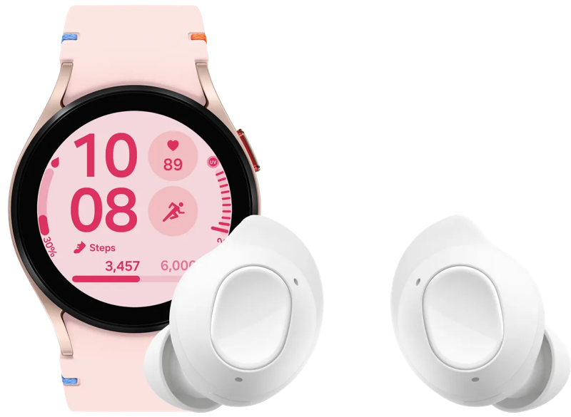 Samsung Galaxy Watch FE Roze + Buds FE Wit