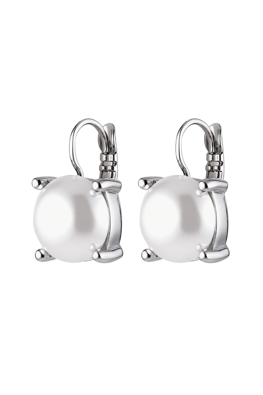 Dyrberg Kern Dyrberg/Kern Agneta Earring, Color: Silver/White, Onesize, Women