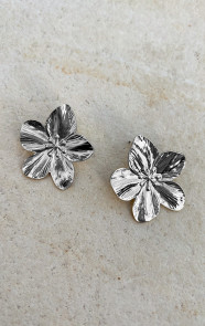 Jurkjes Boho Flower Earrings Zilver